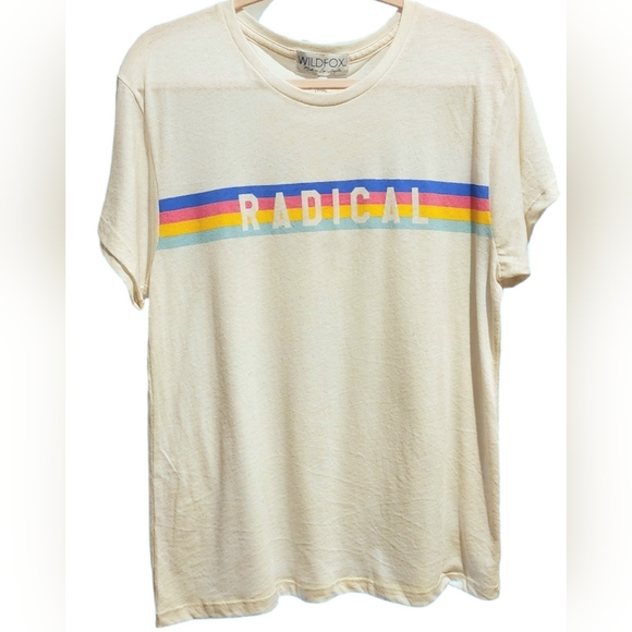 NWT Wildfox Radical Rainbow Tee Sz Small - Picture 3 of 5